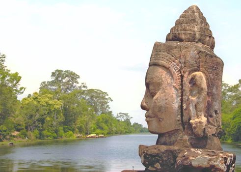 Cambodia, siem reap, angkor wat, south gate, angkor thom, bayon devas or asuras