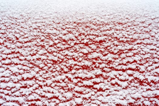 The surface of the white snow. The texture of the snow. Winter background.