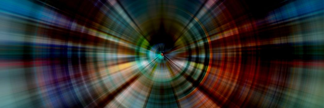 Dynamic lines of light. Light from central point. Bright flash of light. Dynamic movement in space.
