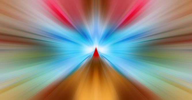 Dynamic lines of light. Light from central point. Bright flash of light. Dynamic movement in space.