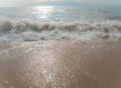 Splash of Sea wave on the beach