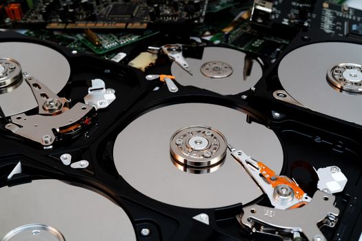 Computer hard drive. Repair of electronic devices. Data storage.