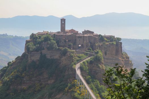 village of Bagnoregio isolated village that can not be reached by car only on foot