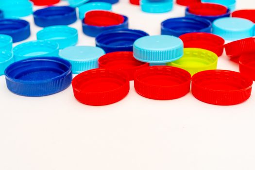 Plastic bottle caps. Separate garbage collection. Waste disposal.