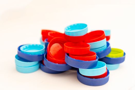 Plastic bottle caps. Separate garbage collection. Waste disposal.