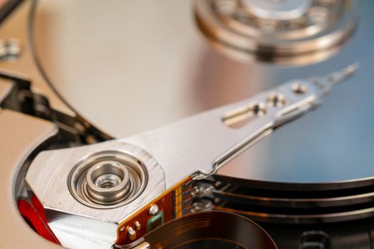 HDD. Data storage in the computer. Modern computer technology. Computer repair.