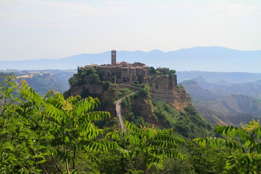 village of Bagnoregio isolated village that can not be reached by car only on foot