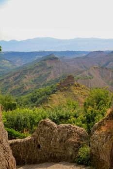 village of Bagnoregio isolated village that can not be reached by car only on foot