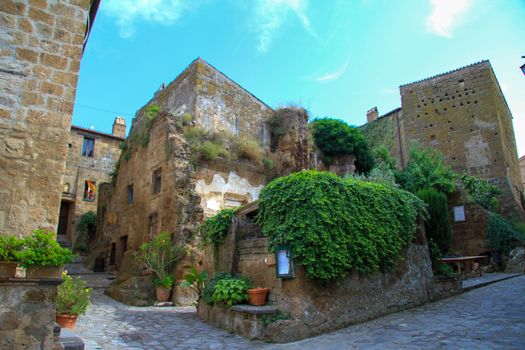 village of Bagnoregio isolated village that can not be reached by car only on foot