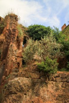 village of Bagnoregio isolated village that can not be reached by car only on foot