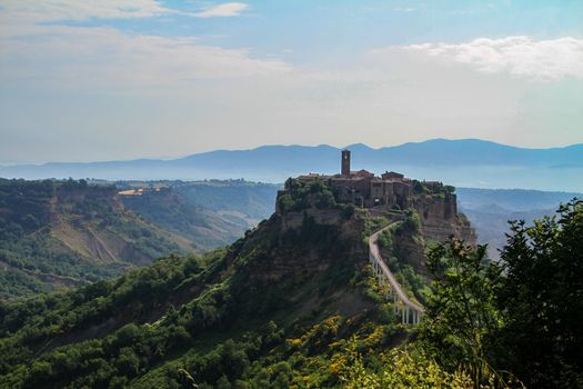 village of Bagnoregio isolated village that can not be reached by car only on foot