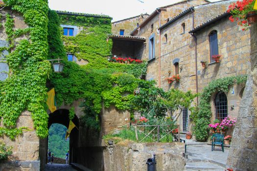 village of Bagnoregio isolated village that can not be reached by car only on foot