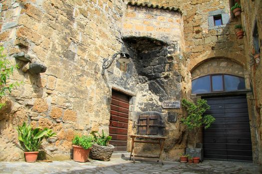 village of Bagnoregio isolated village that can not be reached by car only on foot