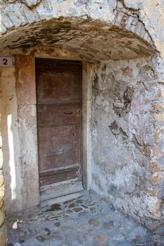 town of Calcata vechhia in italy taken on a sunny day