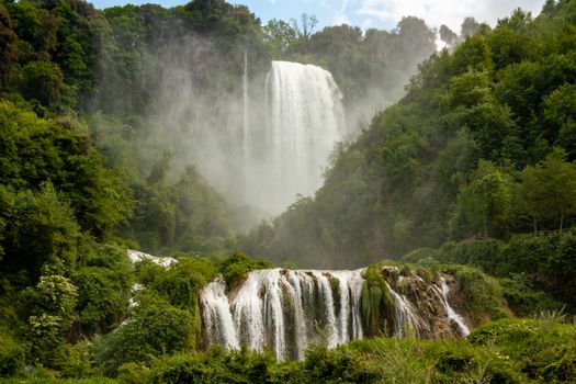 Marmore waterfall the highest waterfall in Europe