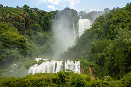 Marmore waterfall the highest waterfall in Europe