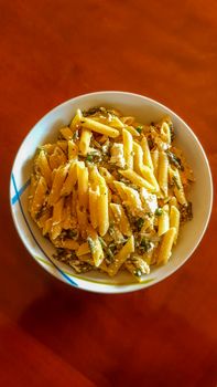 homemade asparagus and ricotta pasta