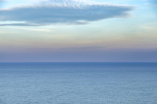 Background of calm sea and blue sky