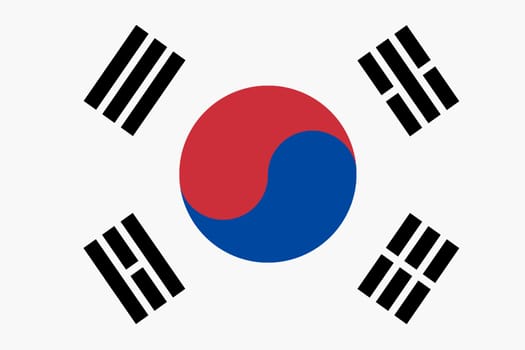 A South Korea flag background illustration red blue Taegukgi