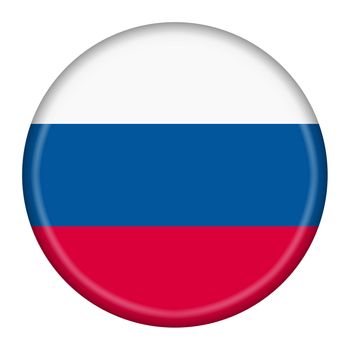 A Russian Federation flag button illustration with clipping path