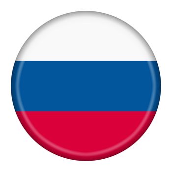 A Russian Federation flag button illustration with clipping path