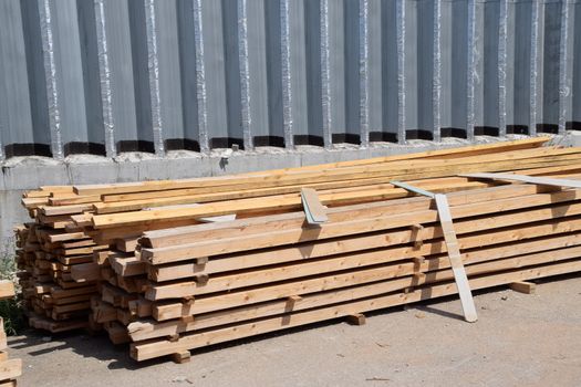 The boards are built to be stored at the construction site. Boards for construction.