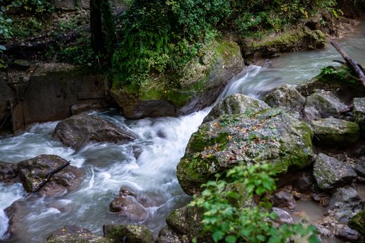 Ponte del Toro Marmore waterfall in Valnerina Umbria