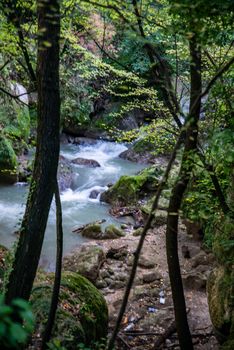 Ponte del Toro Marmore waterfall in Valnerina Umbria