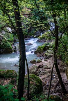 Ponte del Toro Marmore waterfall in Valnerina Umbria