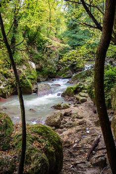 Ponte del Toro Marmore waterfall in Valnerina Umbria