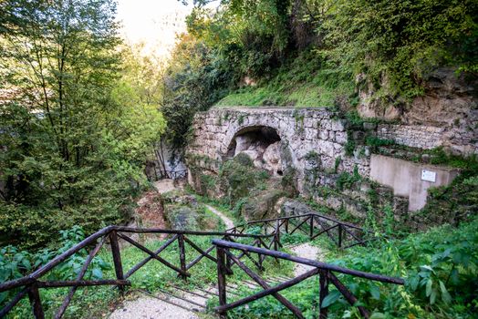 historic bridge of the bull near cascade delle marmore