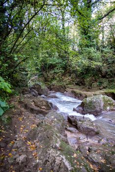 Ponte del Toro Marmore waterfall in Valnerina Umbria