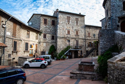 PORTARIA, ACQUASPARTA, UMBRIA 05 09 2020:INTERIOR SQUARE OF THE COUNTRY