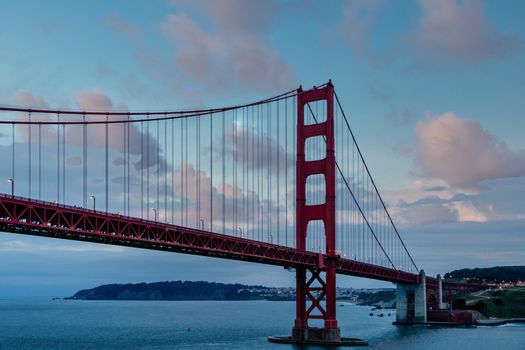 The Golden Gate Bridge in San Francsico before Sunrise