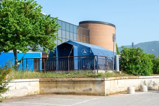 terni,italy may 17 2020 :emergency room of the santa maria di terni hospital set up for covid emergency 19