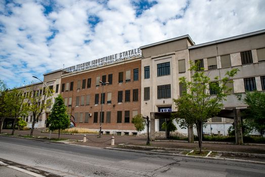 TERNI,ITALY MAY 11 2020 : INDUSTRIAL TECHNICAL INSTITUTE IN TERNI IN STREET CESARE BATTISTI