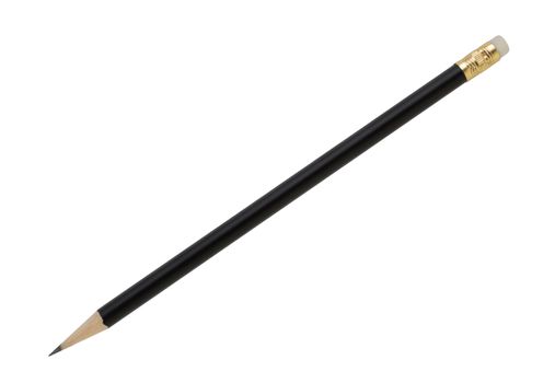 A black pencil isolated on white with clipping path