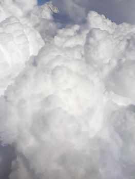 Clouds, a view from airplane window