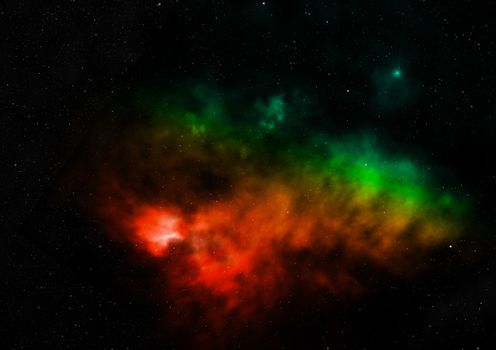 Star field in space a nebulae and a gas congestion. Elements of this image furnished by NASA . 3D rendering