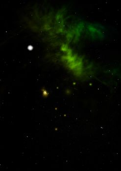 Star field in space a nebulae and a gas congestion. Elements of this image furnished by NASA . 3D rendering