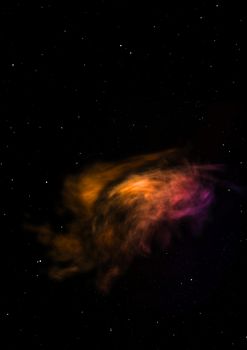 Star field in space a nebulae and a gas congestion. Elements of this image furnished by NASA . 3D rendering