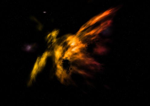 Star field in space a nebulae and a gas congestion. Elements of this image furnished by NASA . 3D rendering