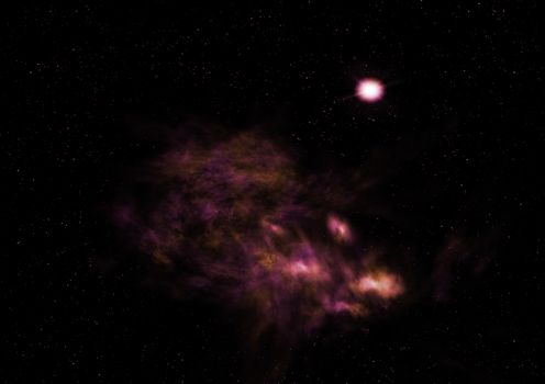 Star field in space a nebulae and a gas congestion. "Elements of this image furnished by NASA". 3D rendering