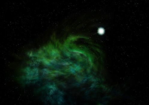 Star field in space a nebulae and a gas congestion. "Elements of this image furnished by NASA". 3D rendering