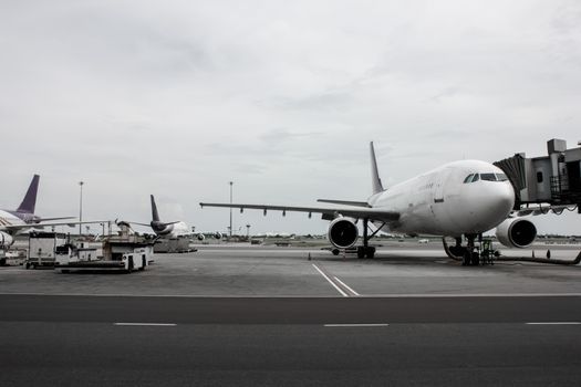 Plane at international airport