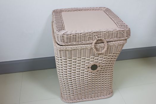 Picnic basket, isolated on white