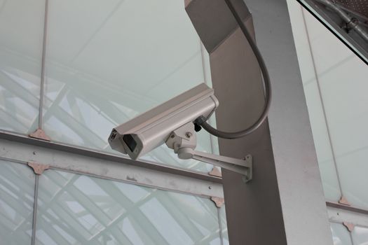 Security Camera CCTV on staircase location building
