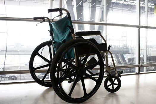 Wheelchair service in airport terminal