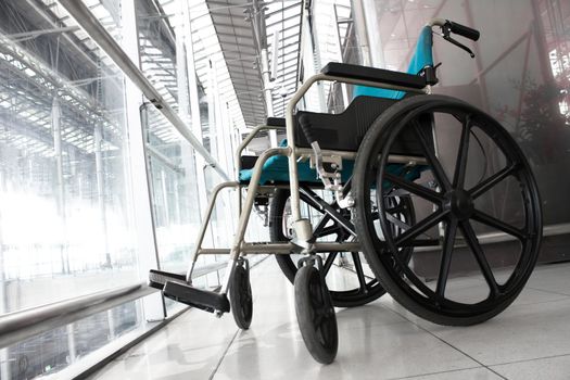 Wheelchair service in airport terminal