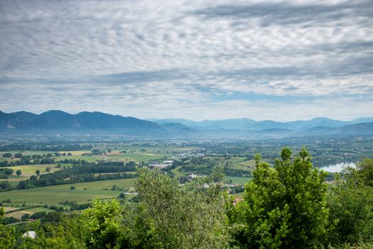 terni landscape and its beauty photographed from the fortress of narni